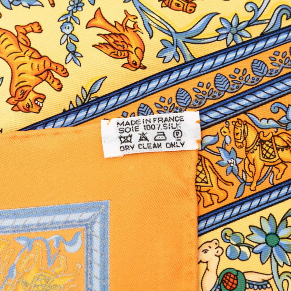 HERMES Authentic Orange Silk Scarf - Picture 7 of 8